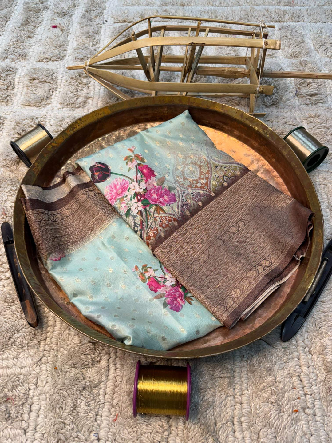 Eccentric zari weave Softsilk Banarasi Saree