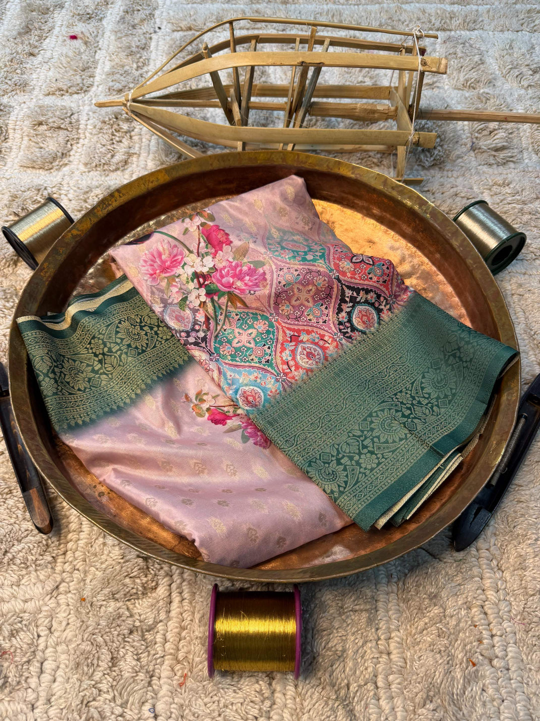 Eccentric zari weave Softsilk Banarasi Saree