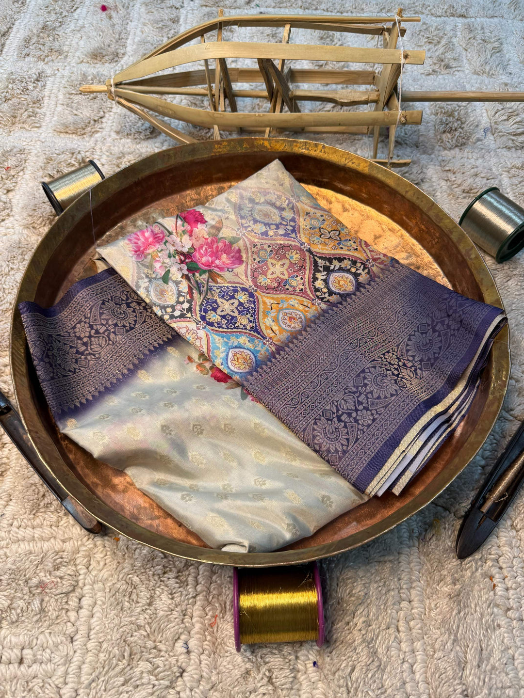 Eccentric zari weave Softsilk Banarasi Saree