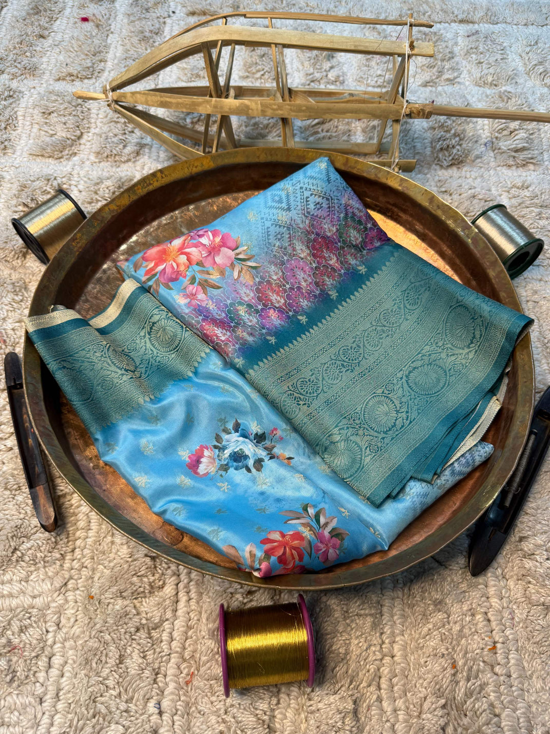 Soft Cotton Silk Rtique Zari Banarasi Saree