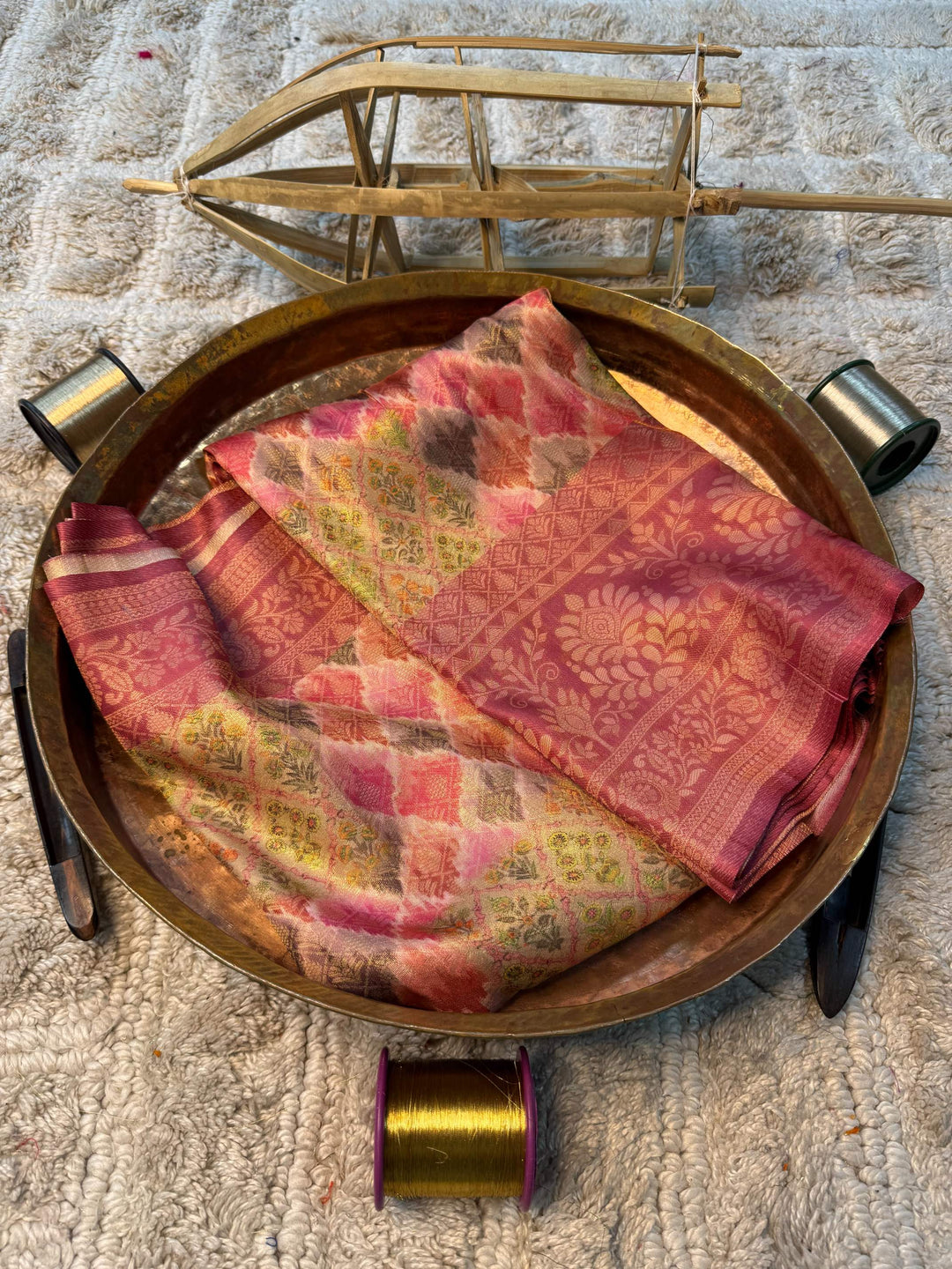 Soft Cotton Silk Rtique Zari Banarasi Saree