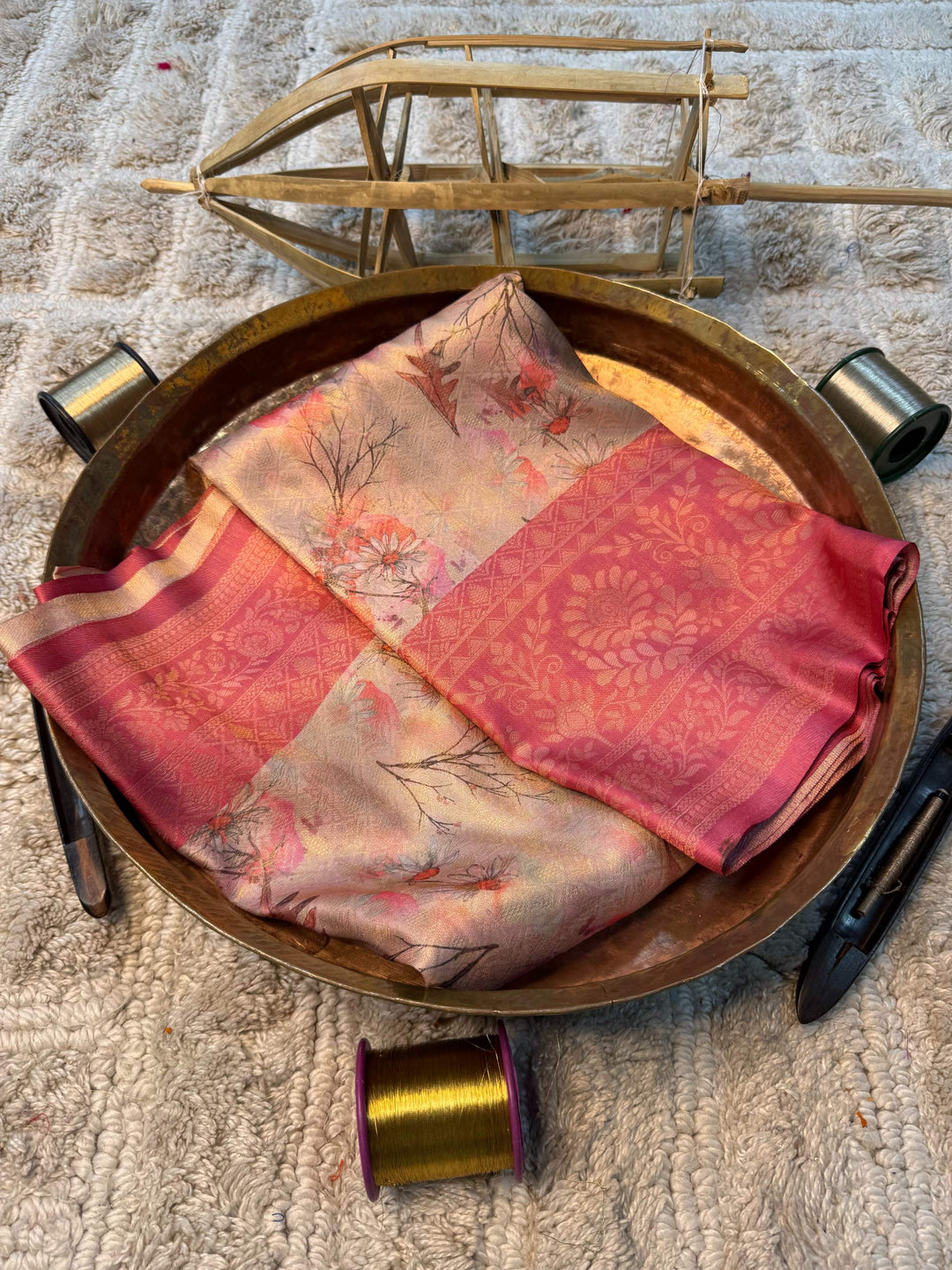 Eccentric zari weave Softsilk Banarasi Saree
