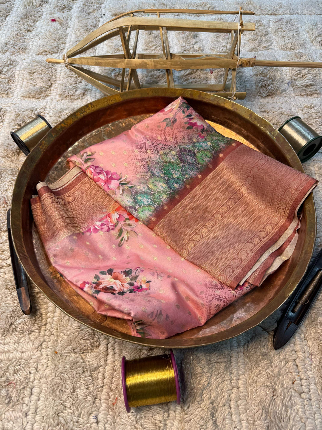 Eccentric zari weave Softsilk Banarasi Saree