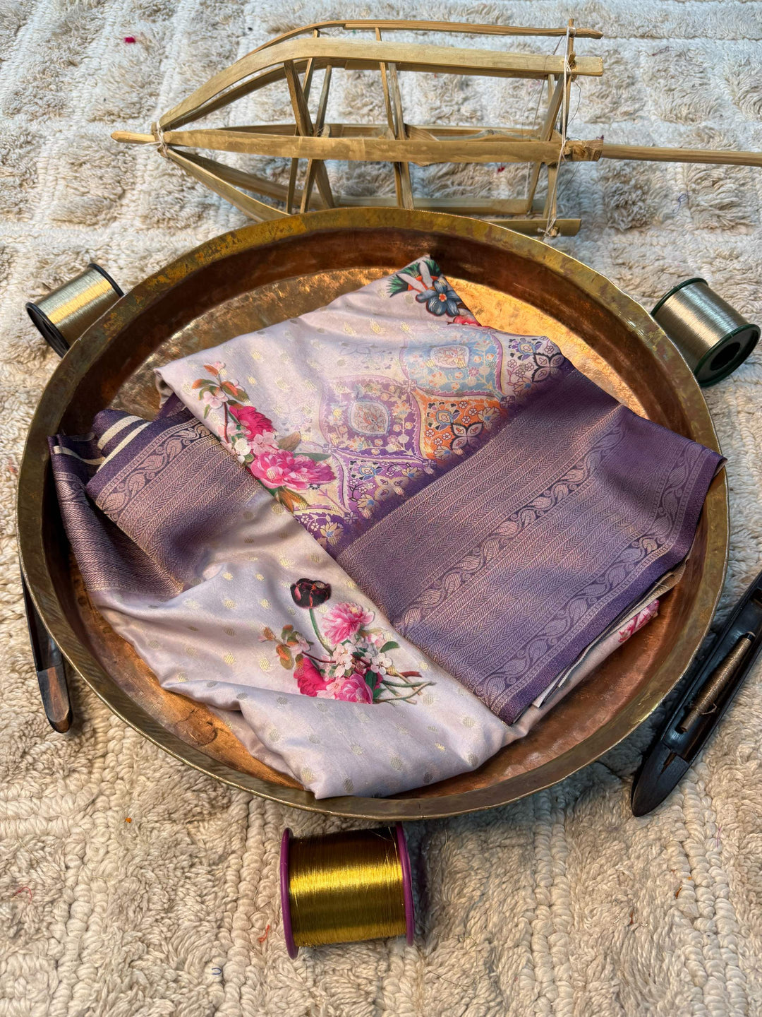 Eccentric zari weave Softsilk Banarasi Saree