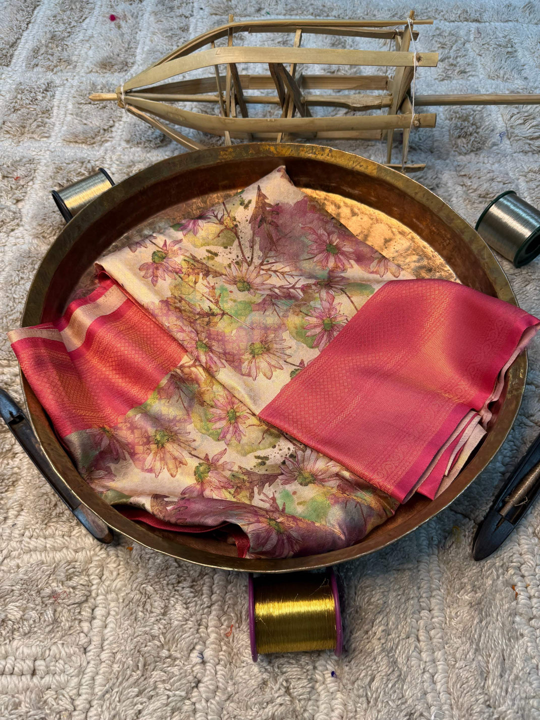 Eccentric zari weave Softsilk Banarasi Saree
