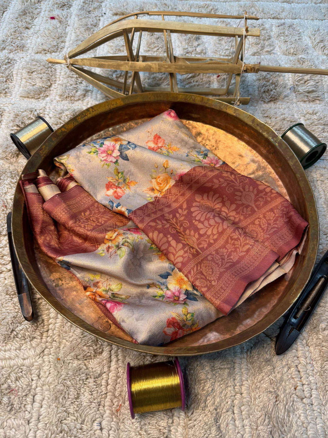 Soft Cotton Silk Rtique Zari Banarasi Saree