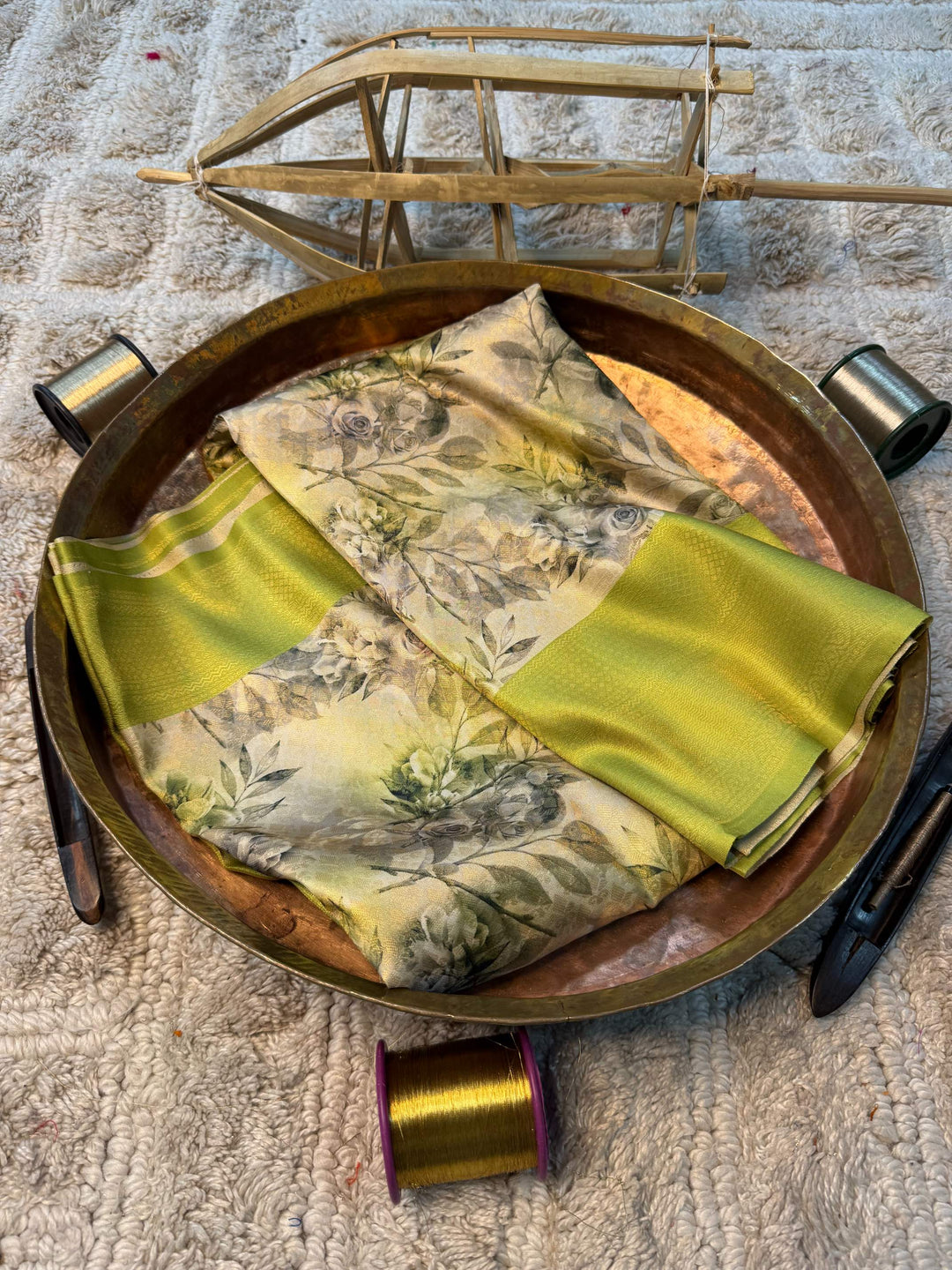 Soft Cotton Silk Rtique Zari Banarasi Saree