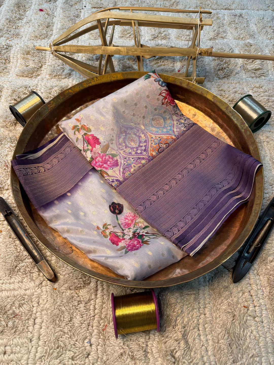 Soft Cotton Silk Rtique Zari Banarasi Saree