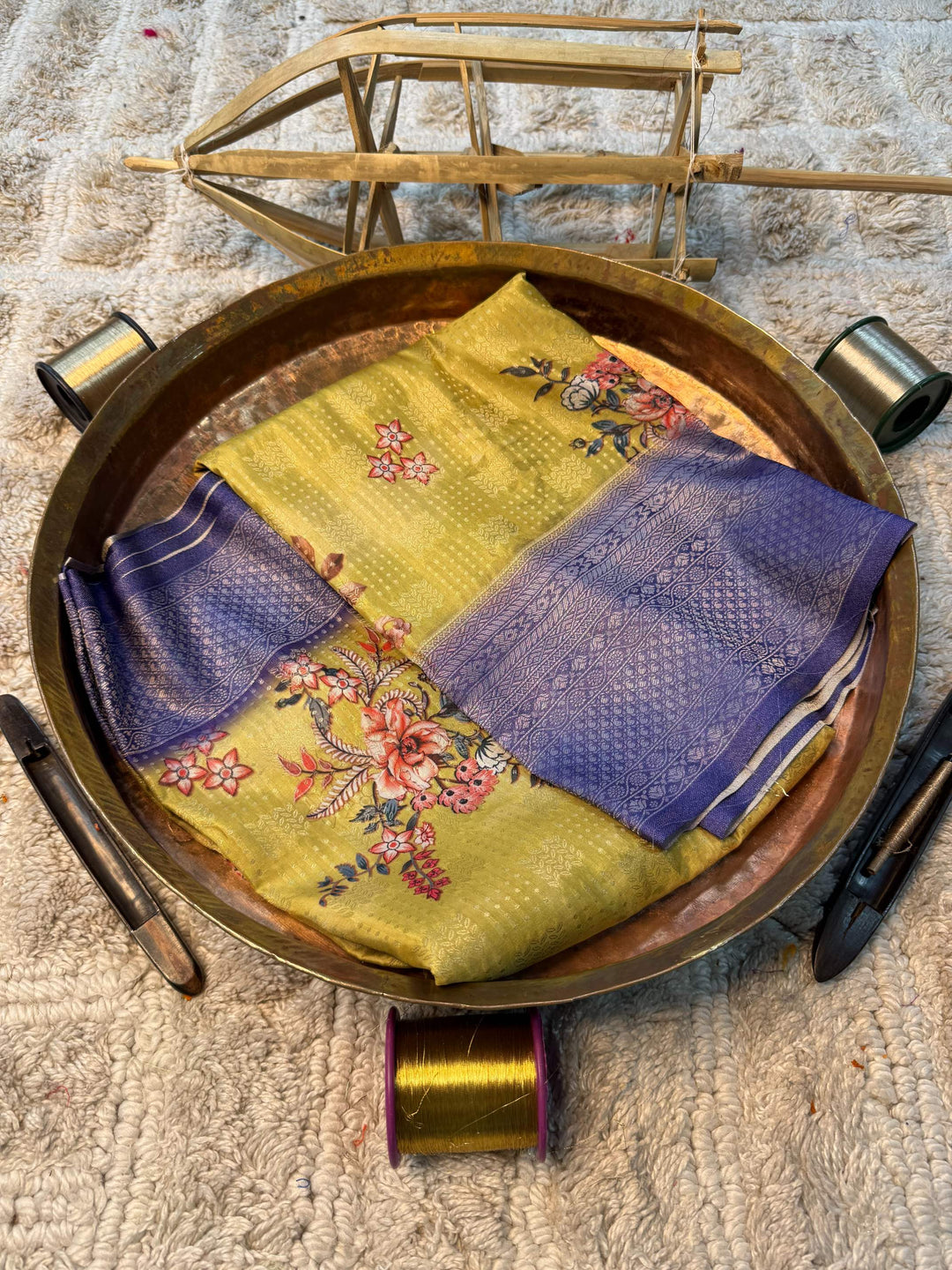 Soft Cotton Silk Rtique Zari Banarasi Saree