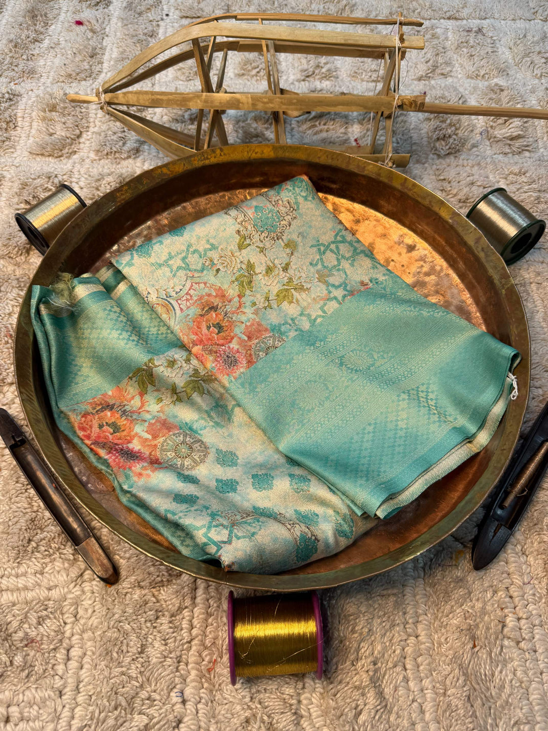 Soft Cotton Silk Rtique Zari Banarasi Saree