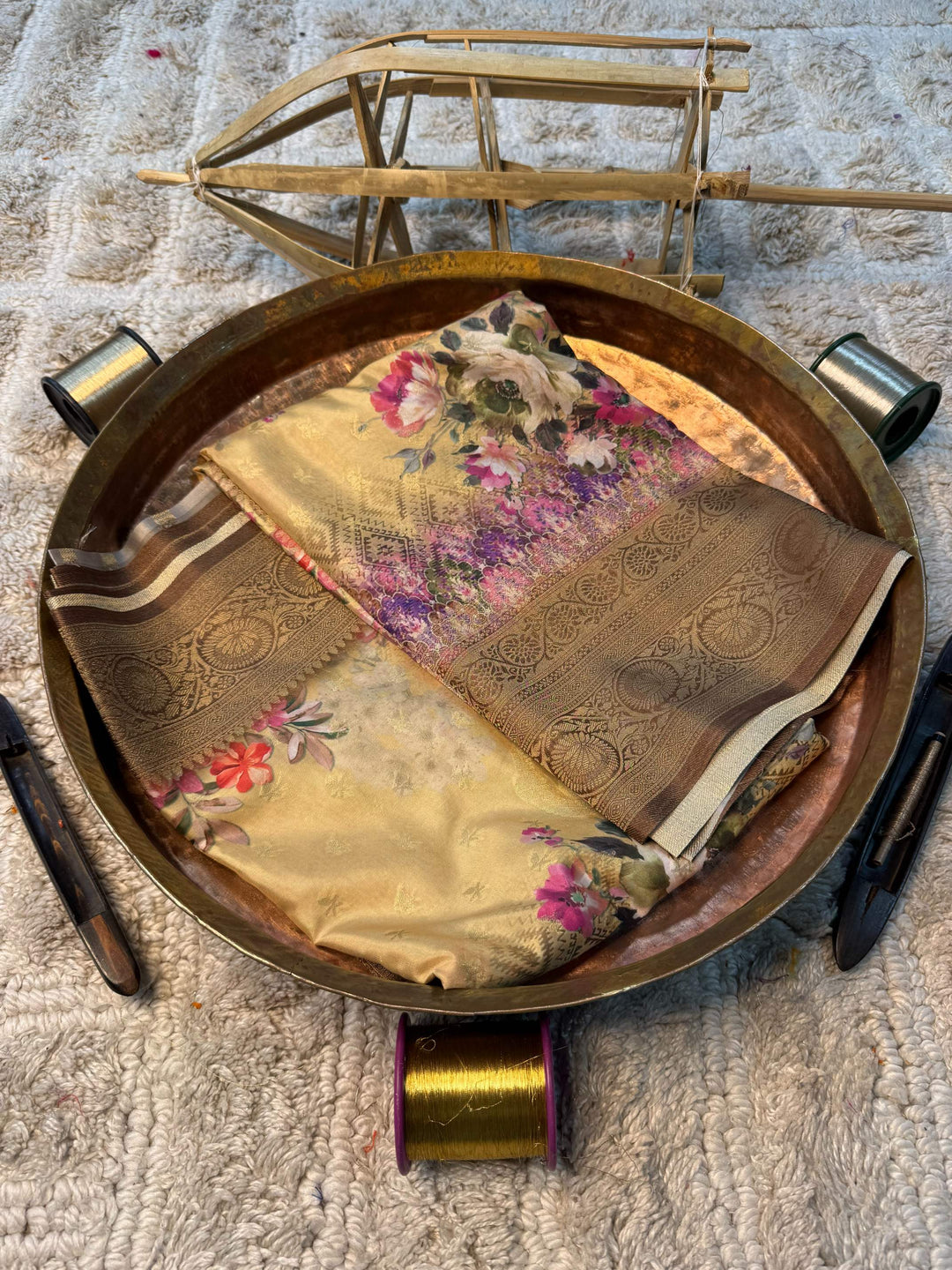 Eccentric zari weave Softsilk Banarasi Saree