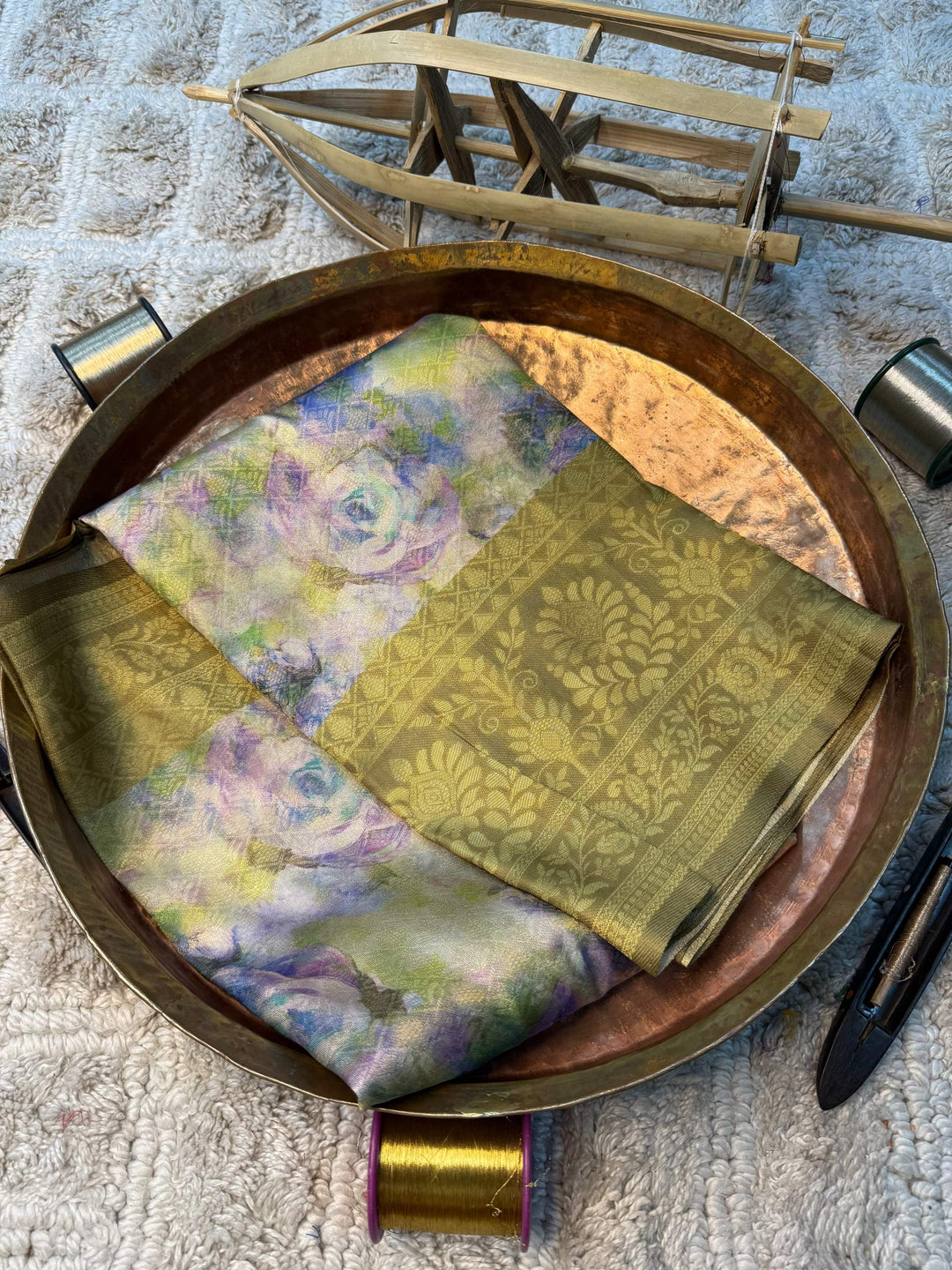 Soft Cotton Silk Rtique Zari Banarasi Saree