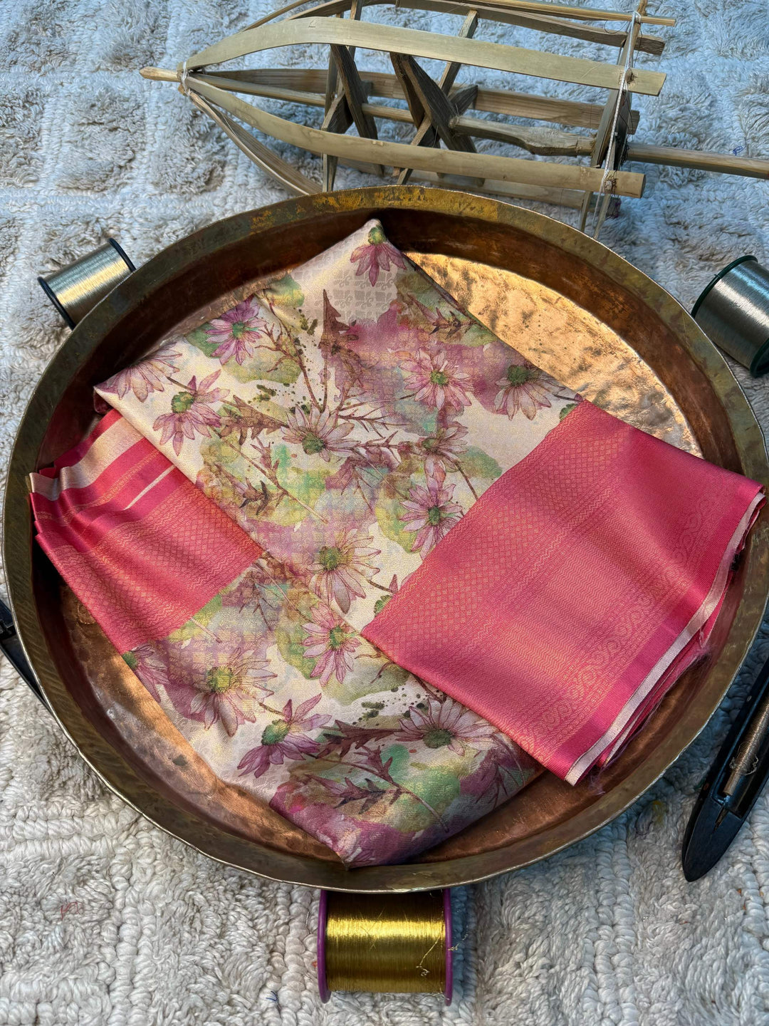 Soft Cotton Silk Rtique Zari Banarasi Saree