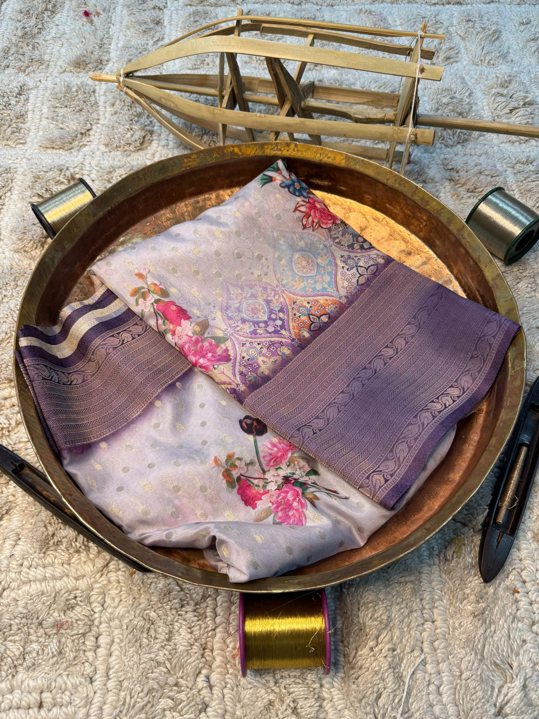 Soft Cotton Silk Rtique Zari Banarasi Saree