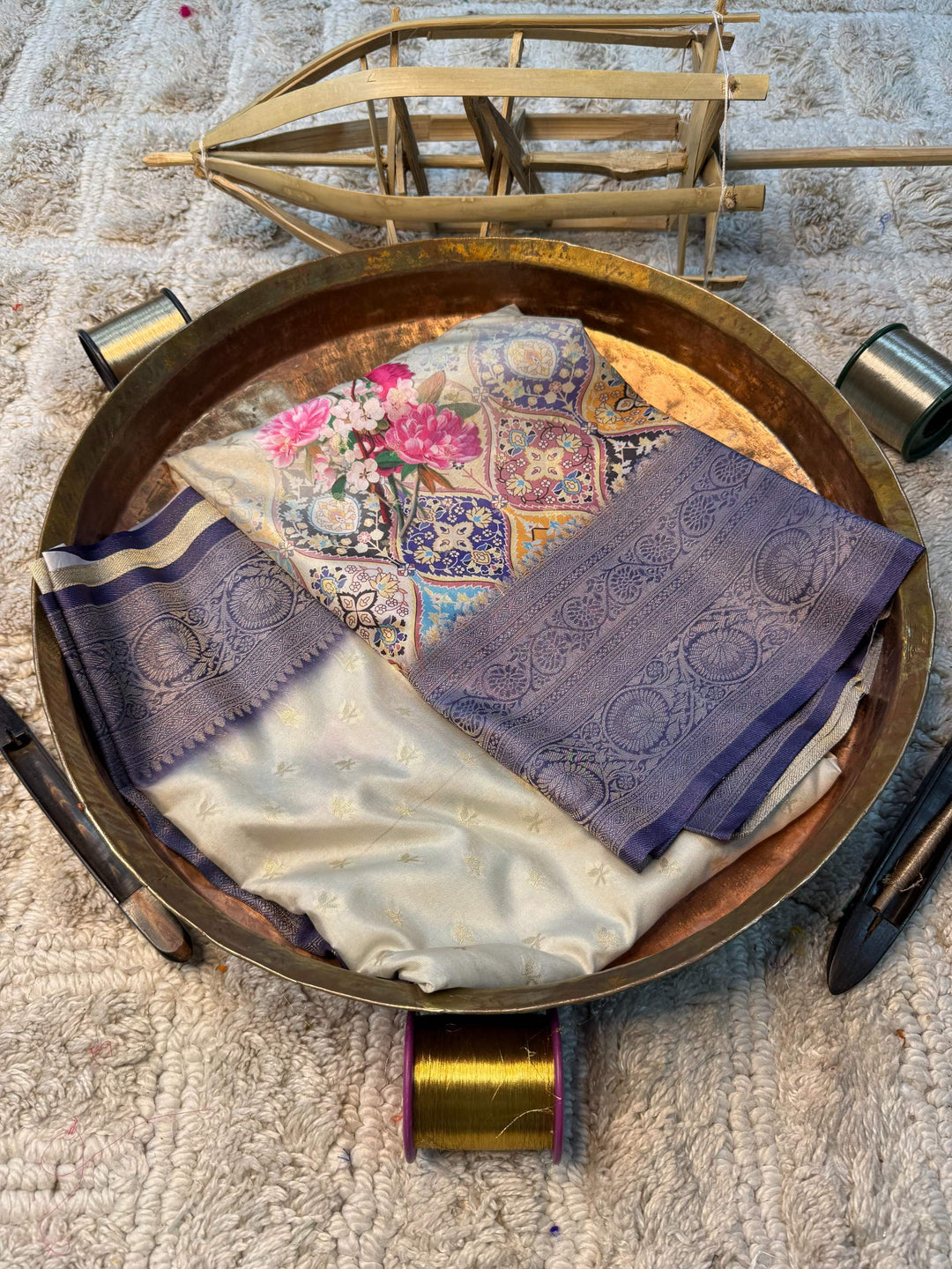Soft Cotton Silk Rtique Zari Banarasi Saree