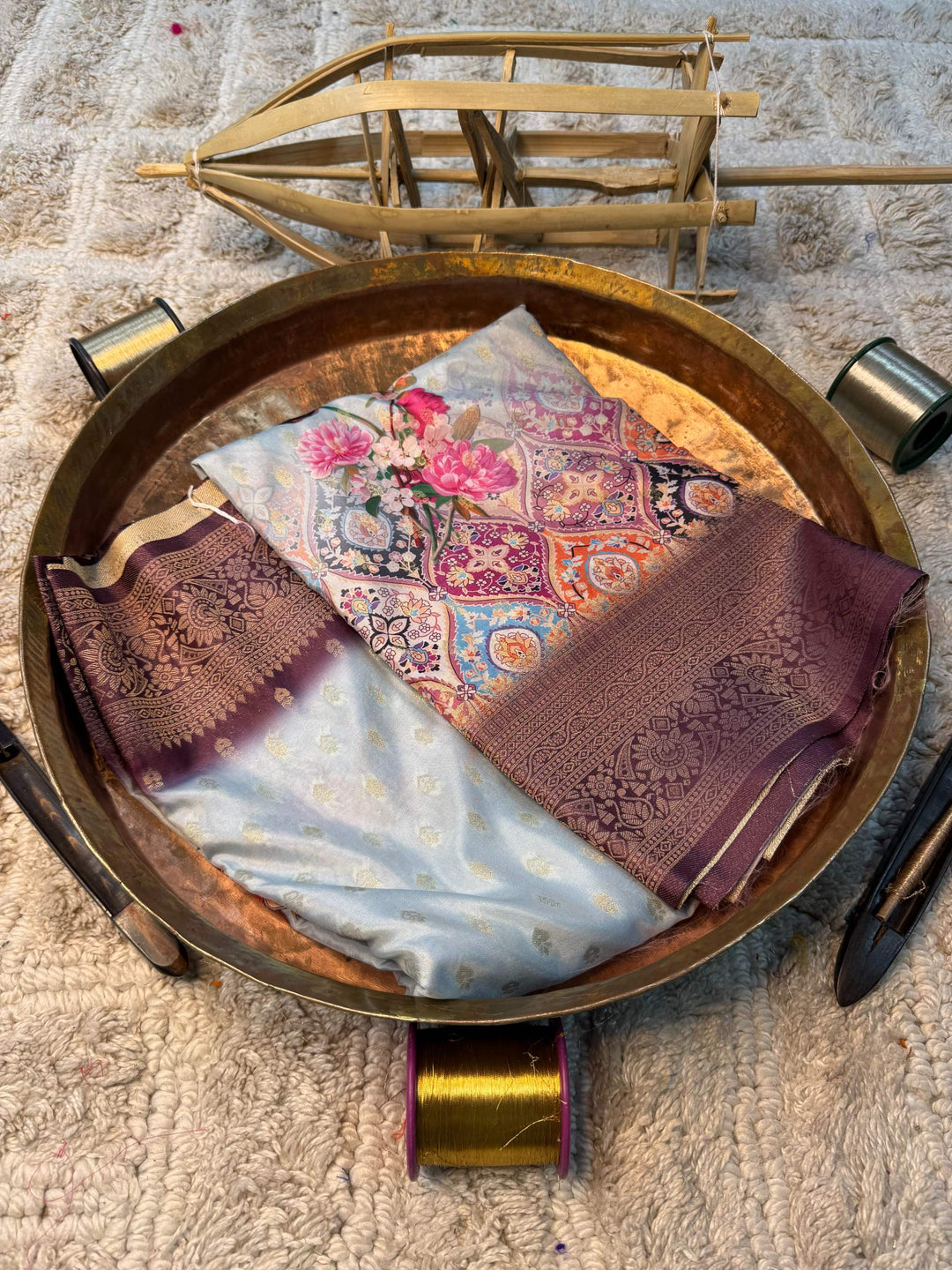 Soft Cotton Silk Rtique Zari Banarasi Saree