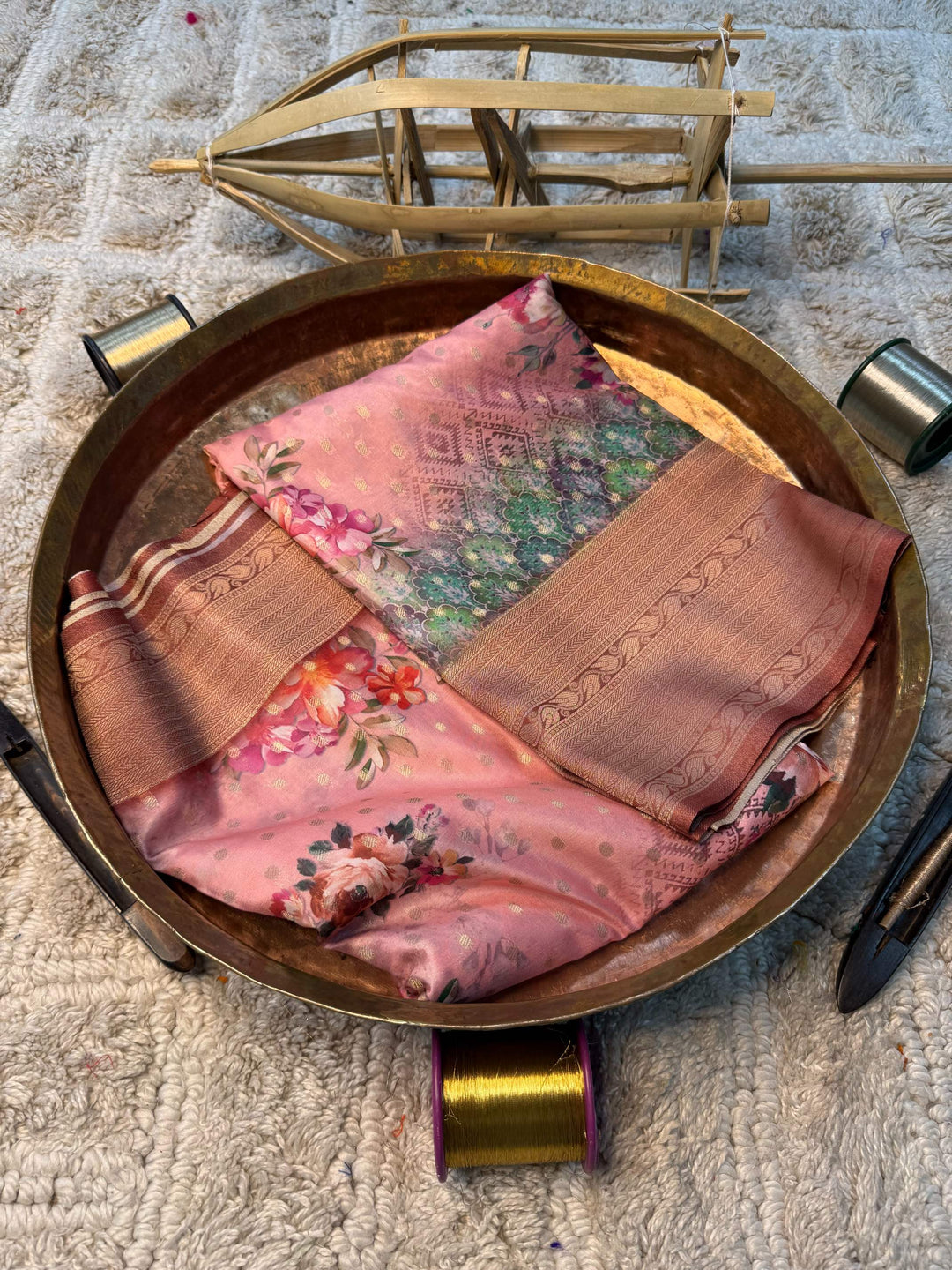 Soft Cotton Silk Rtique Zari Banarasi Saree