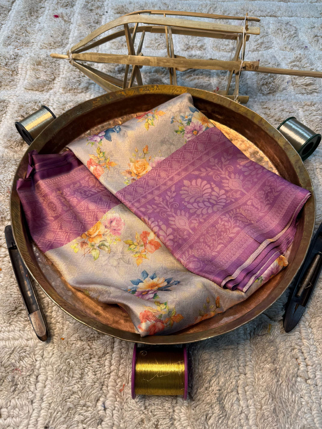 Soft Cotton Silk Rtique Zari Banarasi Saree
