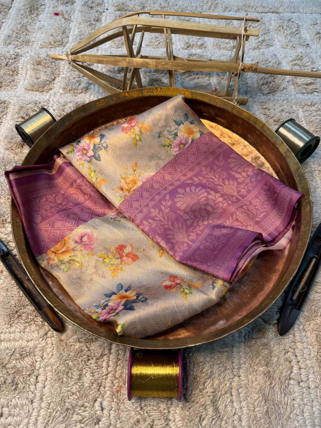 Soft Cotton Silk Rtique Zari Banarasi Saree