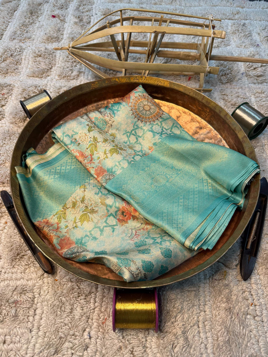 Soft Cotton Silk Rtique Zari Banarasi Saree