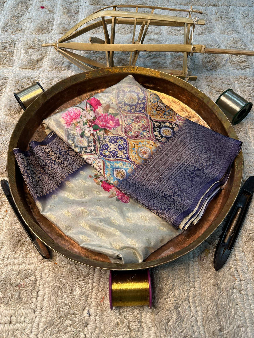 Eccentric zari weave Softsilk Banarasi Saree
