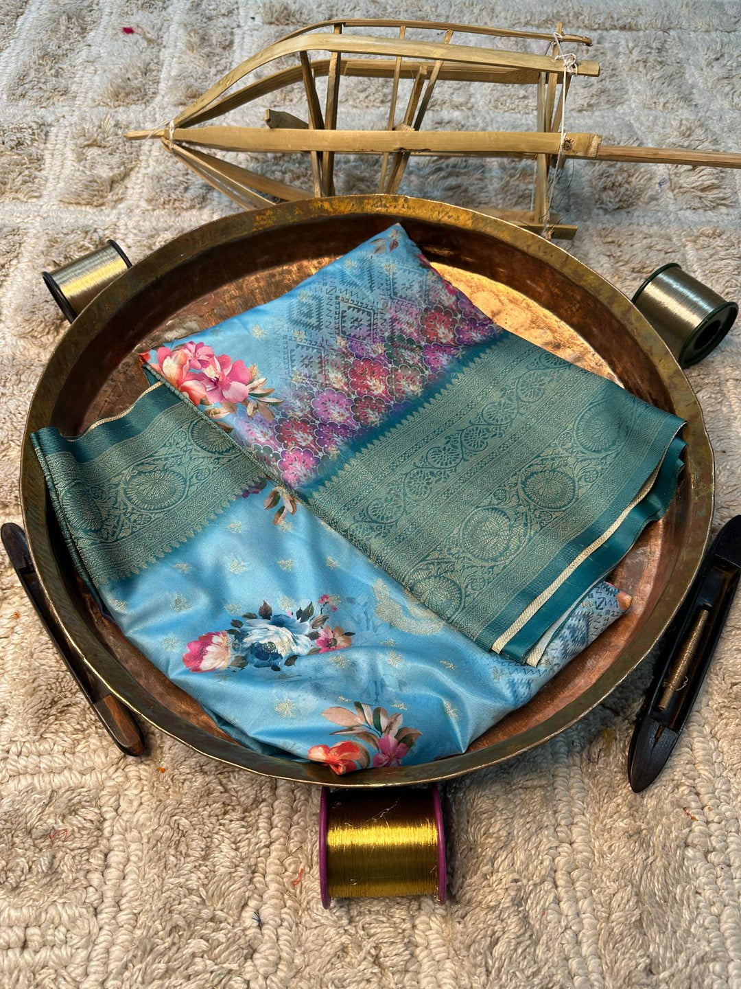 Soft Cotton Silk Rtique Zari Banarasi Saree