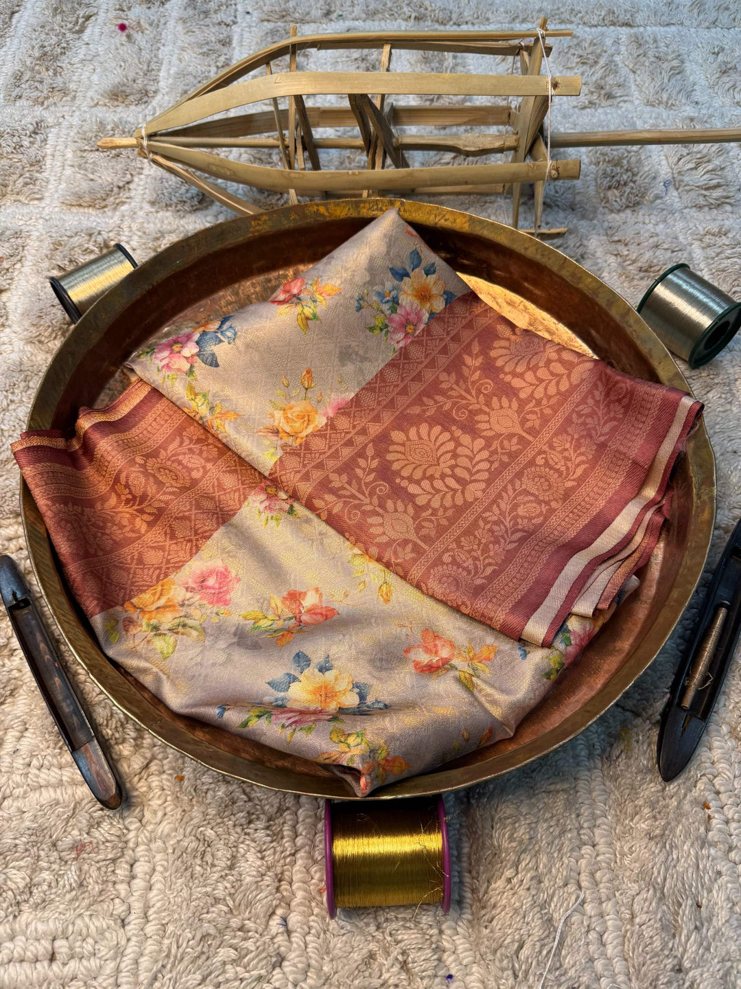 Soft Cotton Silk Rtique Zari Banarasi Saree