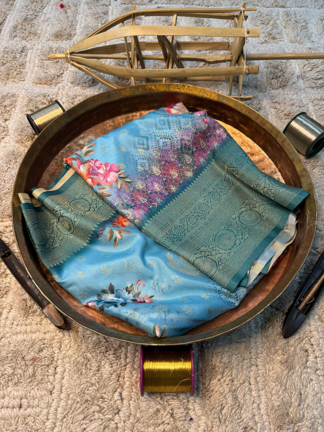 Soft Cotton Silk Rtique Zari Banarasi Saree