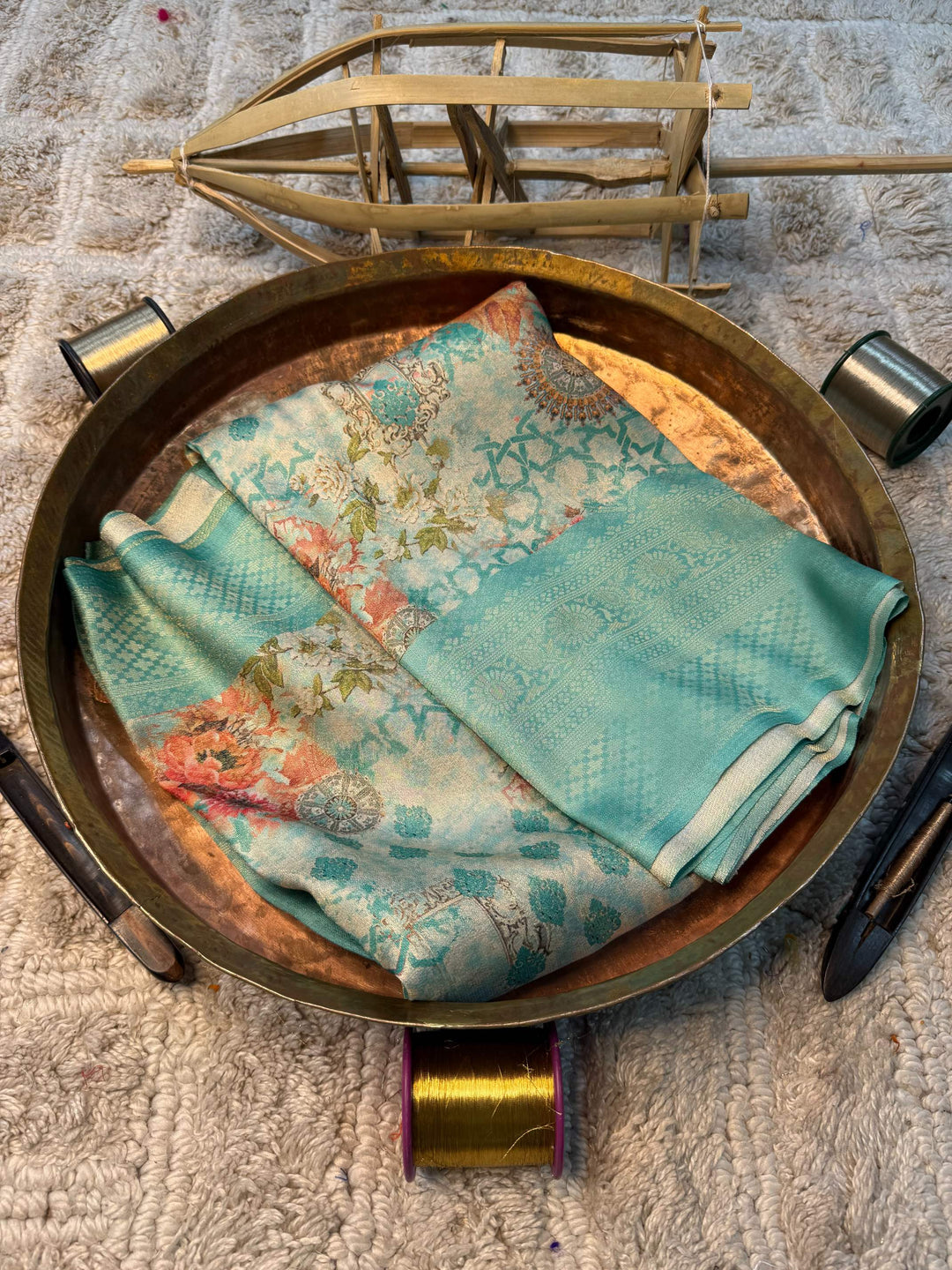 Soft Cotton Silk Rtique Zari Banarasi Saree