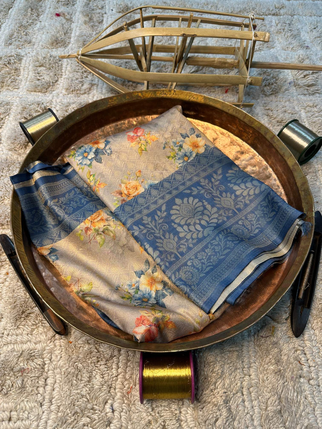 Soft Cotton Silk Rtique Zari Banarasi Saree