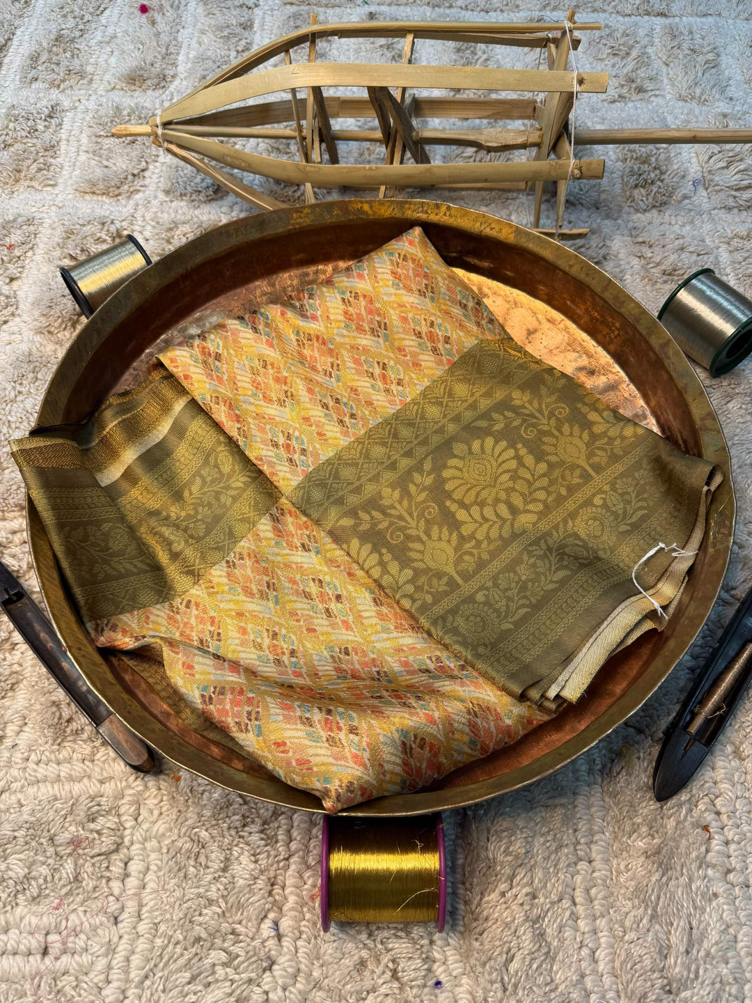 Soft Cotton Silk Rtique Zari Banarasi Saree