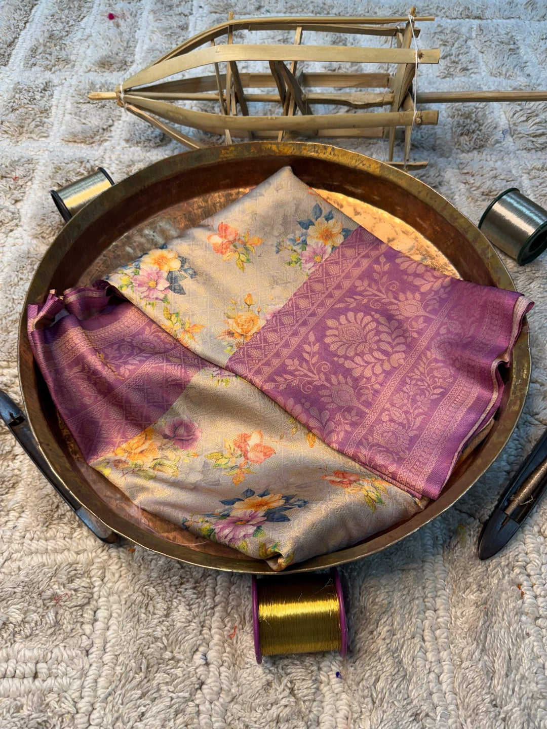 Eccentric zari weave Softsilk Banarasi Saree