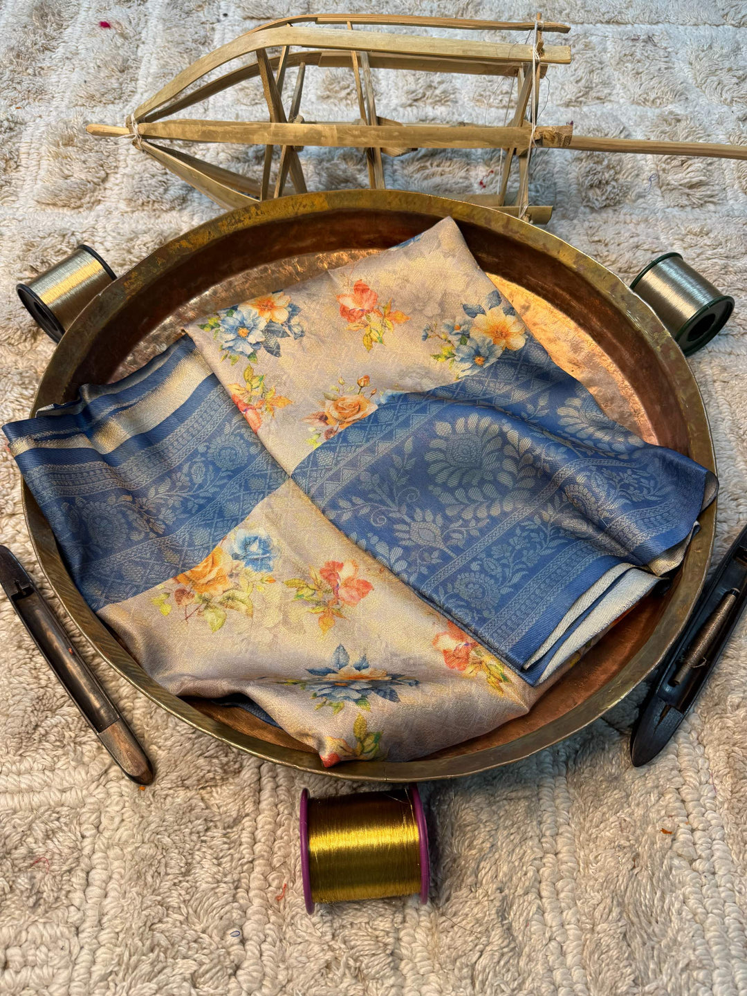 Eccentric zari weave Softsilk Banarasi Saree