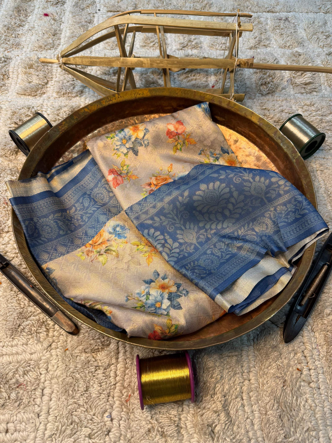 Eccentric zari weave Softsilk Banarasi Saree