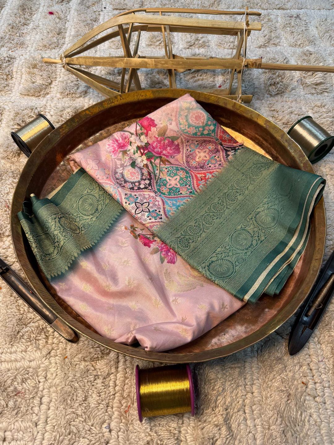 Eccentric zari weave Softsilk Banarasi Saree