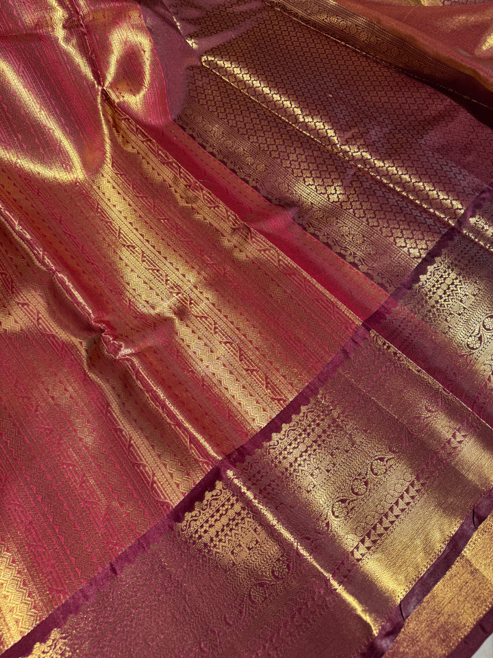 Nita Ambani Mam Inspired Embossed Tissue Silk Banarasi Saree