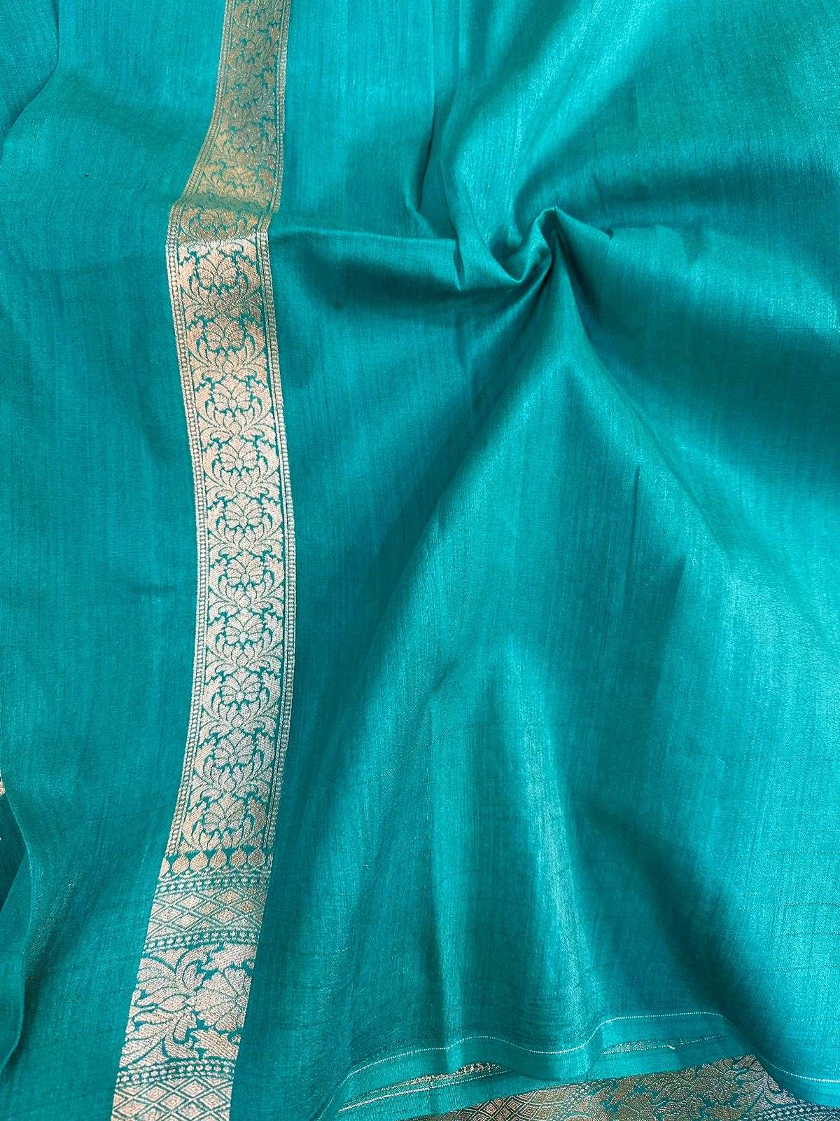 Sea Green Shade Pure Munga Silk Saree