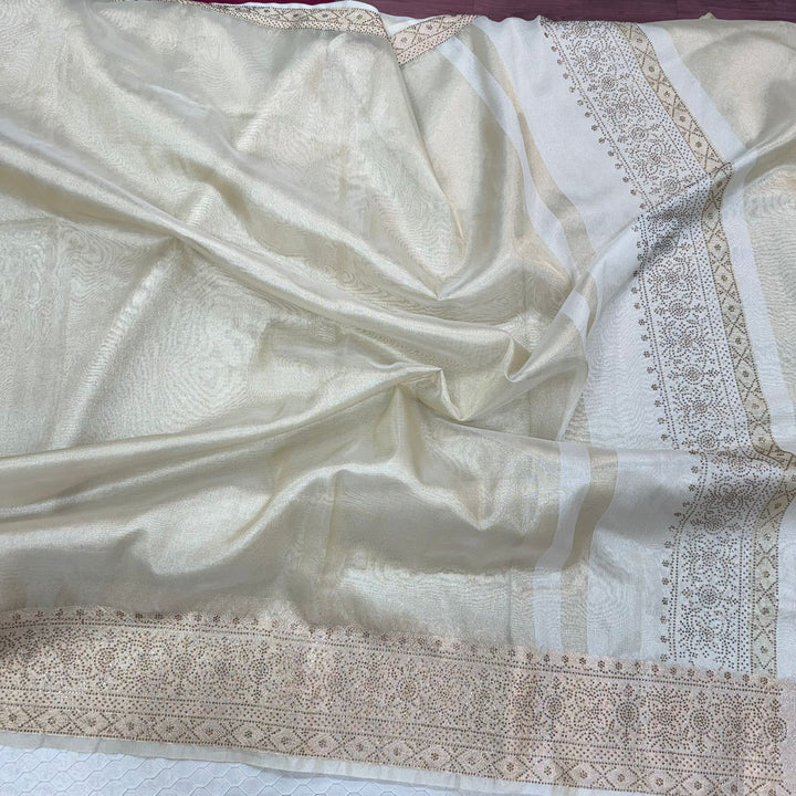 Premium Tissue Silk with over 40000 siroski stone work