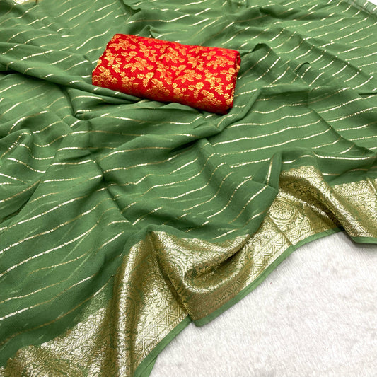 Premium Georgette Banarasi Silk Saree