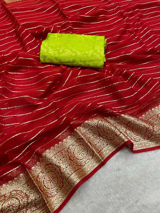 Premium Georgette Banarasi Silk Saree