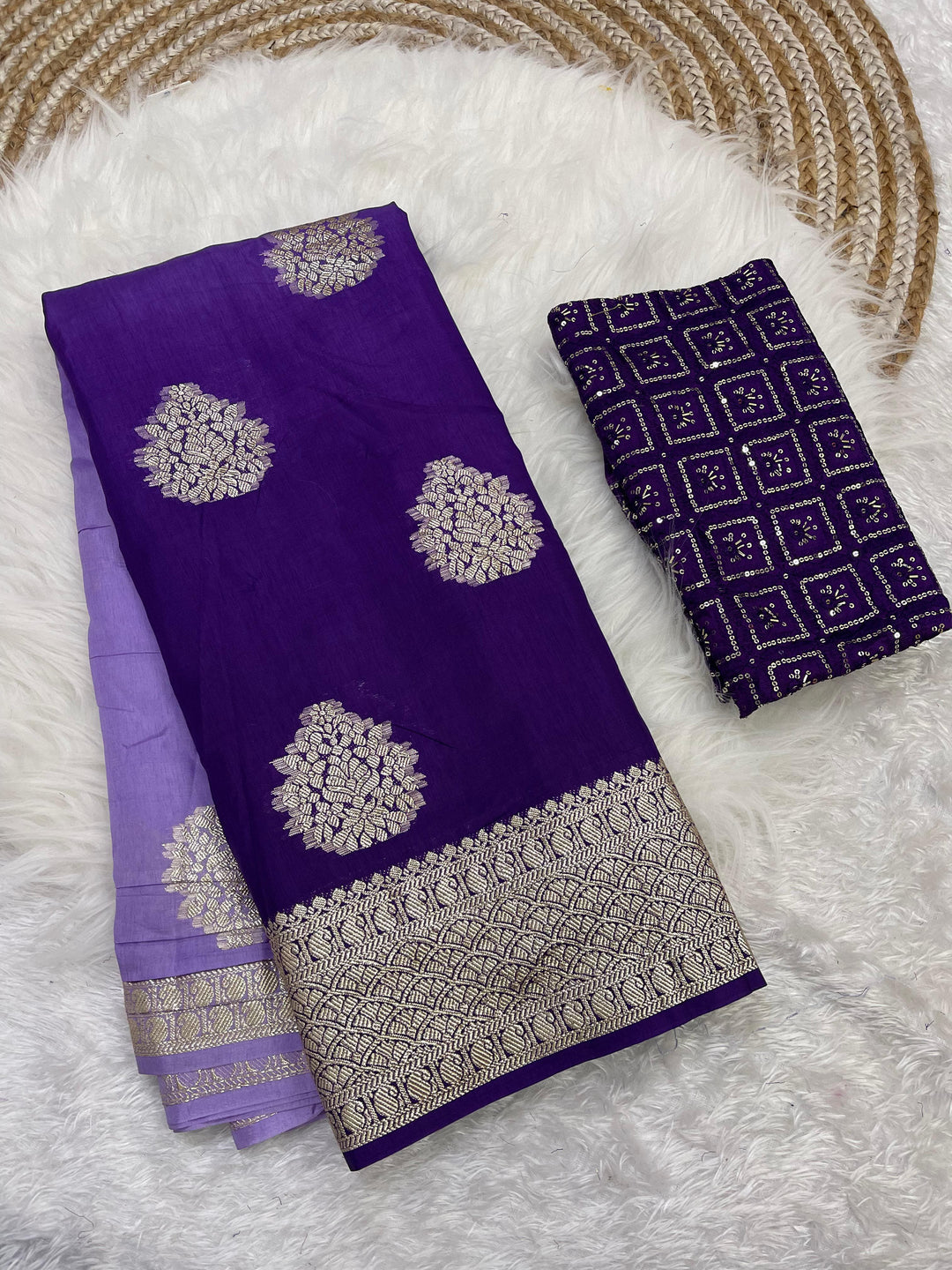 Tie & Dye Premium Dola Silk Saree with sequence blouse