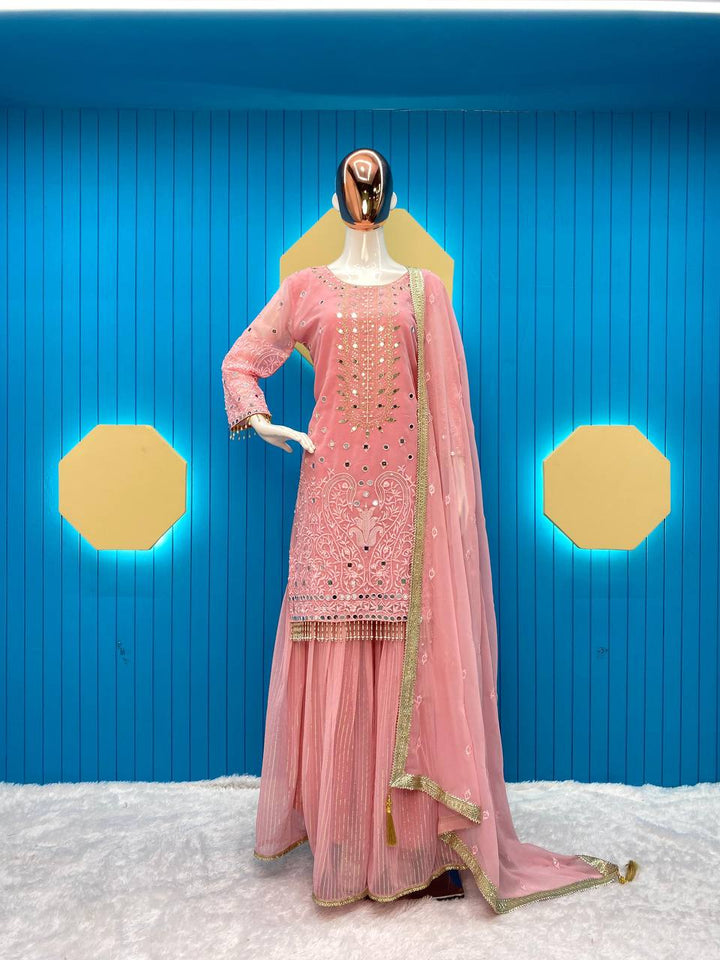 Premium Gharara heavy georgette Silk Suit