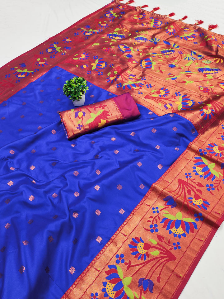 Premium Paithani Style katan silk saree