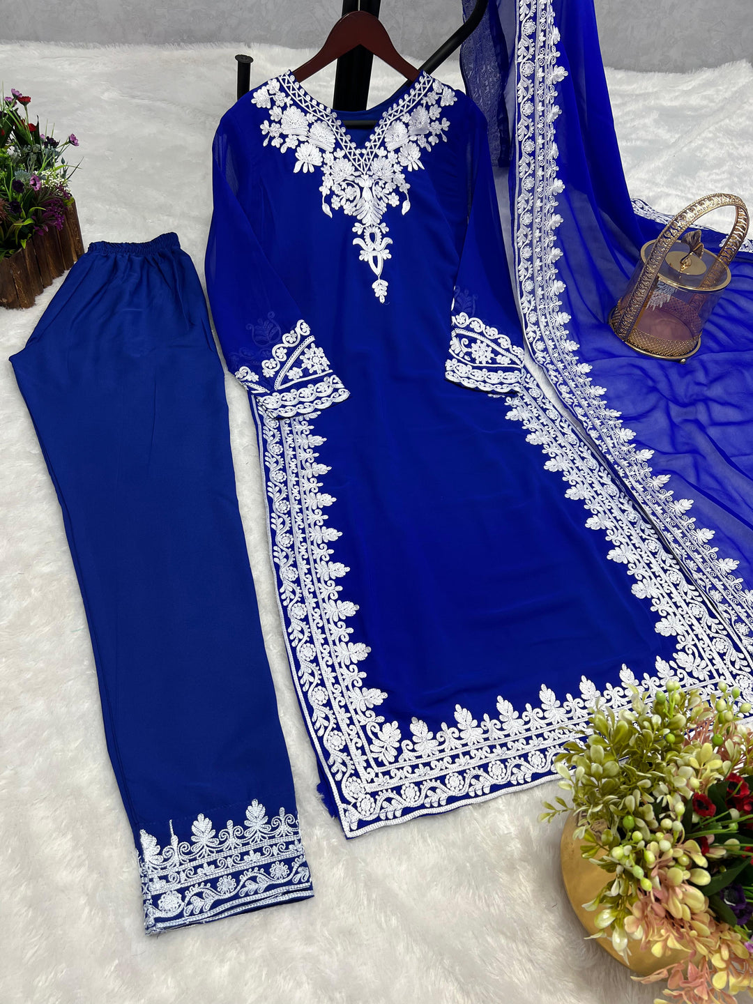 Premium Chikankari Suit with Designer Border