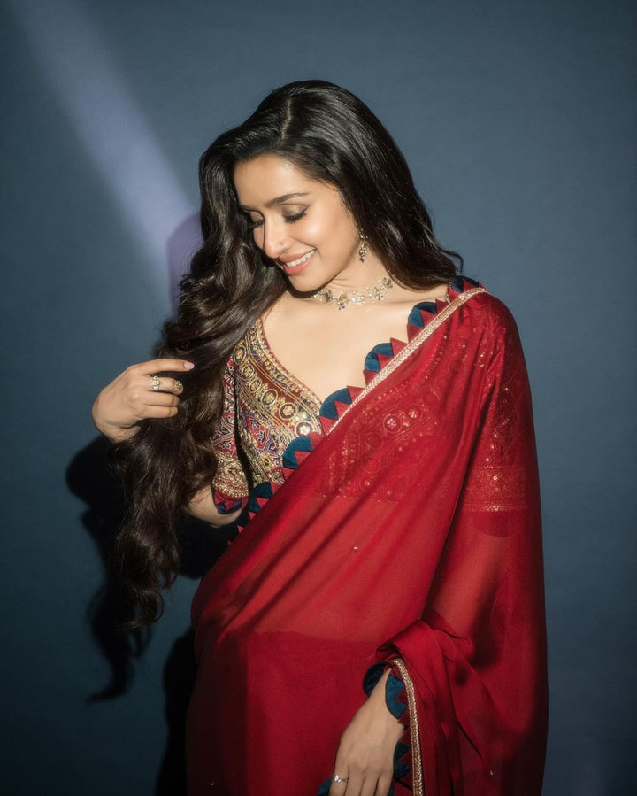 Shraddha Kapoor inspired stree look bangalori silk saree