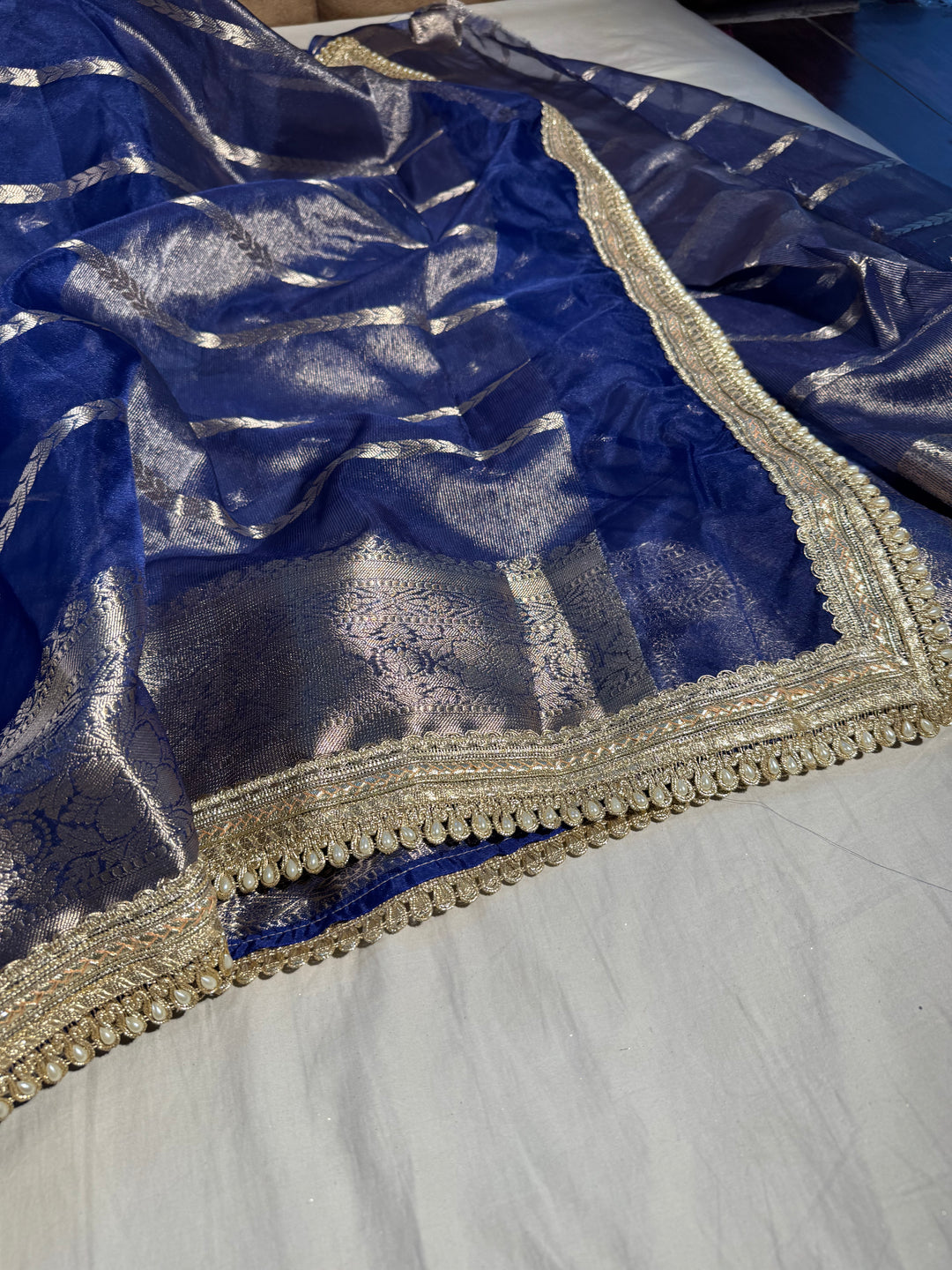 Best seller banarasi organza silk saree with premium lace work
