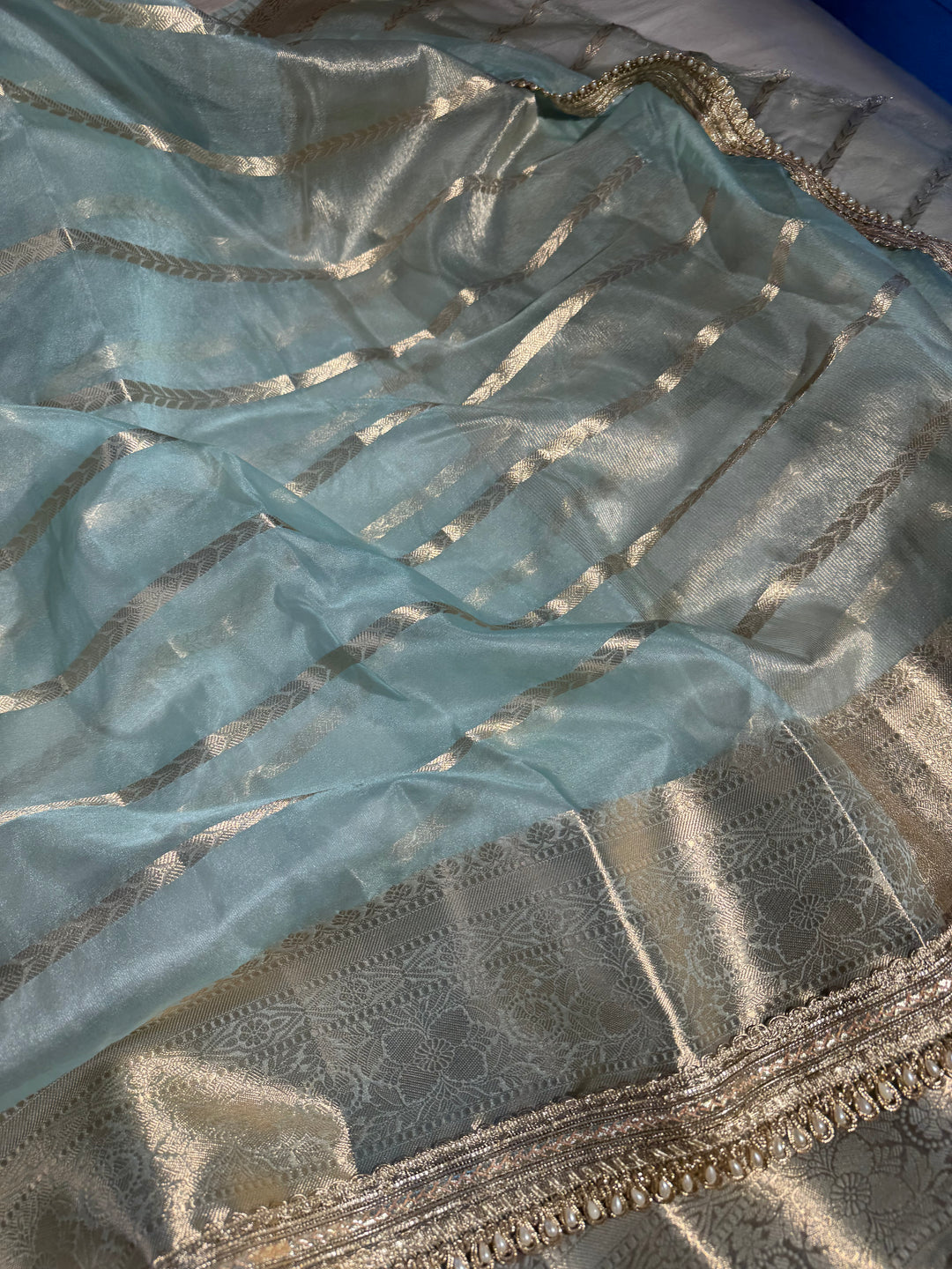 Best seller banarasi organza silk saree with premium lace work