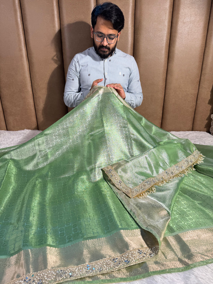 Sai Pallavi Ma'am inspired premium kanjivaram tissue silk saree