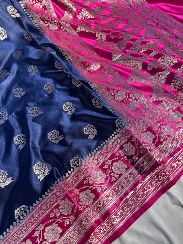 Light Cream Mashru Katan Silk Banarasi Saree