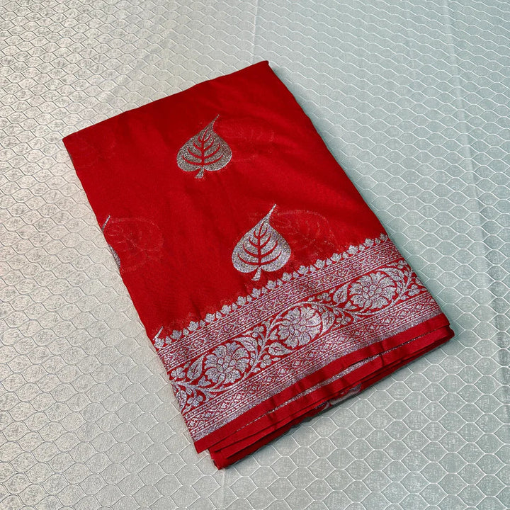 Red Exclusive Katan Silk Saree